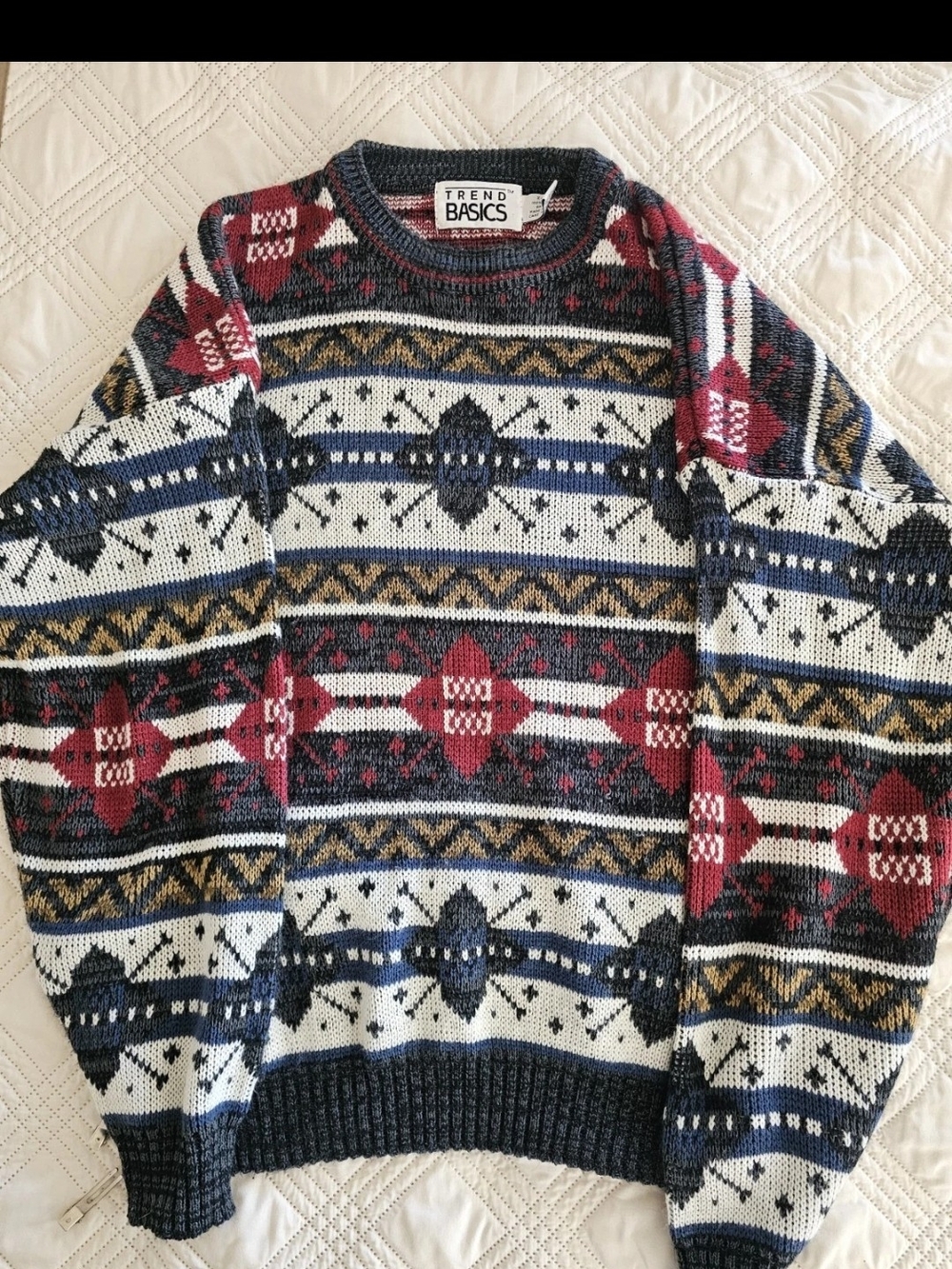 Trend Basics Men's XL Acrylic Knit Sweater Vintage 80s/90s CLEAN
